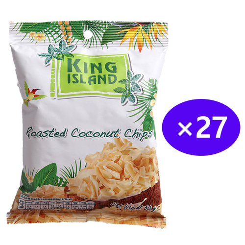 킹아일랜드 구운 오리지널 코코넛칩 50g 27봉-코코넛함량 94.97%